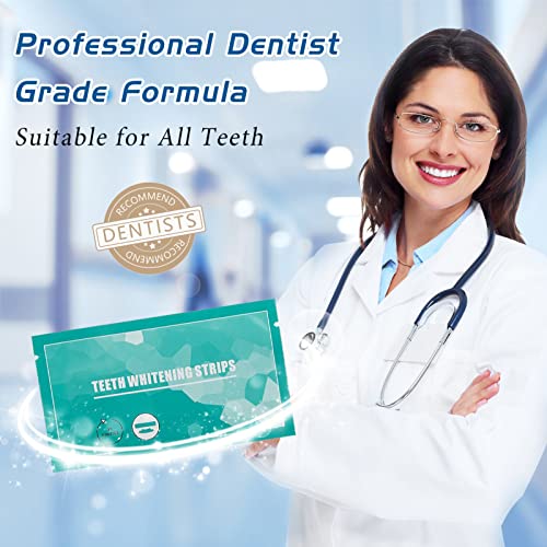 Teeth Whitening Strips, Enamel Safe White Teeth Whitening Kit, 5D Teeth Whitener For Sensitive Teeth Whitening, 30-Minute Express Whiting, Non-Toxic, 14 Pcs 7 Treatment (Each With 1 Upper / 1 Lower) #TOP5