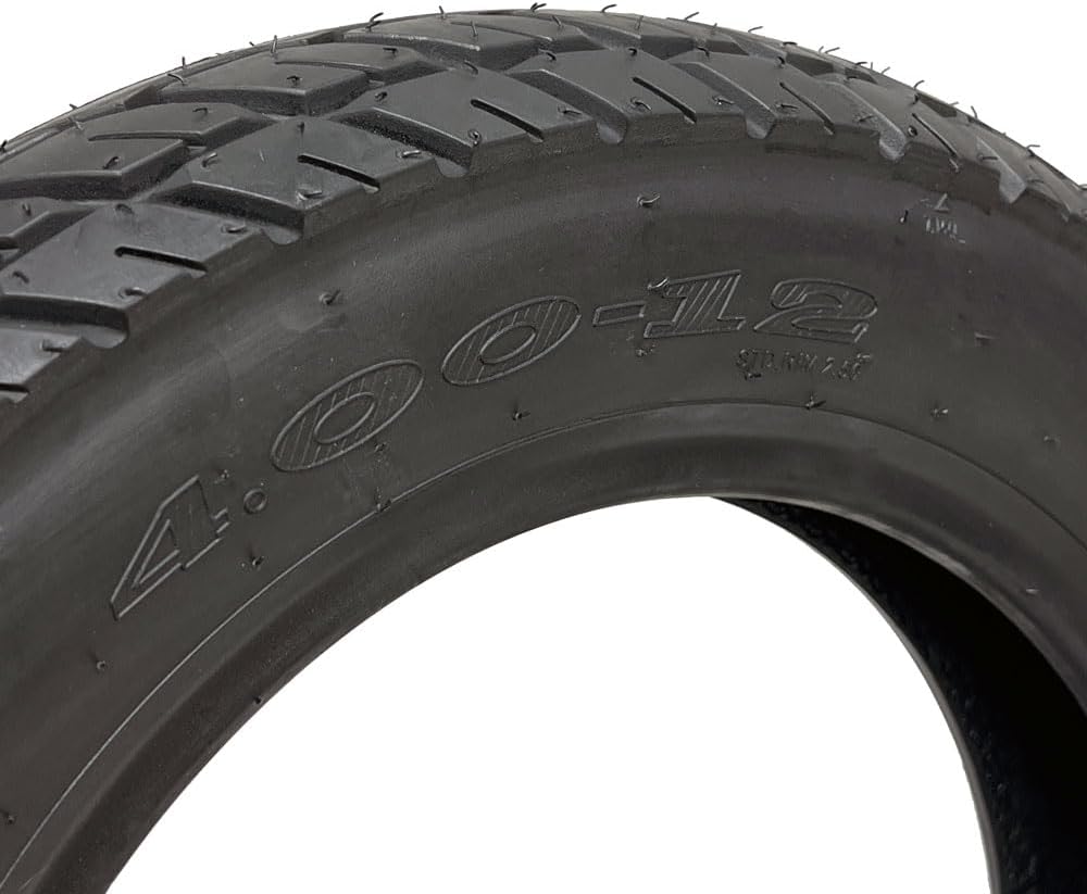 MMG Tire 4.00-12 (65J) Tubeless Tire for Scooters, Motorcycles, Three Wheelers and Other Applications