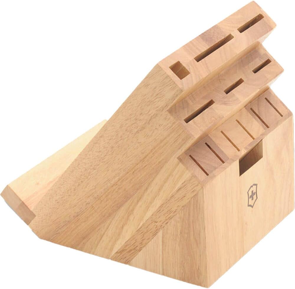 Victorinox Swiss Army Swivel Universal Knife Block, Natural Wood