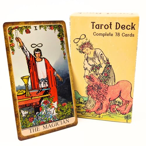 Witchy Cauldron Tarot Cards – Classic Size Rider Waite Style Tarot Deck with Guidebook – Beginner Friendly and Durable