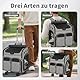 OUUTMEE mit Trolley 2 in 1 bis 20 kg, Katzenrucksack Große Katzentragetasche mit Rollen, multifunktionaler Rucksack, atmungsaktiv, Grau