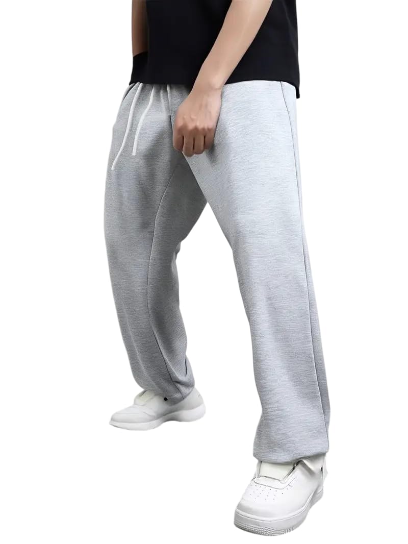 dockstreet Straight Wide fit Long Length Open Bottom Jogger for Men/Trending Multi Pocket Style, Relaxed Casual Pants for Men-picture-39
