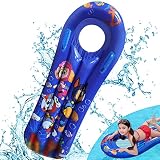 Plegable: la hamaca de agua es plegable y fácil de transportar, puedes inflar y vaciar la hamaca de agua rápida y fácilmente. Se puede enrollar cuando no se utiliza, lo que hace que sea muy cómodo de llevar a la piscina y a la playa.