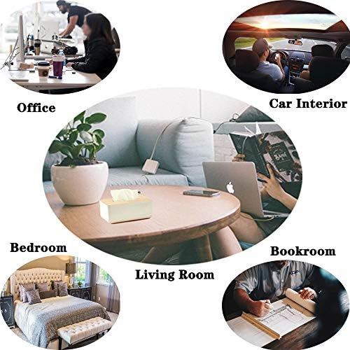 WLoyalty Tissue Box Holders,Tissue Box Cover Wooden Cover for Home Office,Car, Dining Tables Rectangular Oak Cap,Tissue Cover rectangle tissue box holder(WHITE 23X13X10CM)