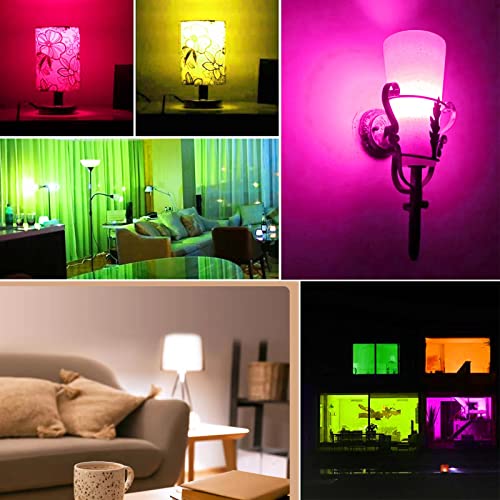 Yknawoir Rgb Color Changing Light Bulb With Remote Control, Rgbw Led Light Bulb A19 E27 White 5W 450Lm 12 Color Choices Multicolor Dimmable Flood Light Bulb For Party Bedroom Home #TOP4