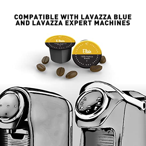 Italian Coffee Capsules Compatible With Lavazza Blue And Lavazza Expert, Single Espresso Pods, Pack Of 50 (50 Pods Elisir Espresso) #TOP2