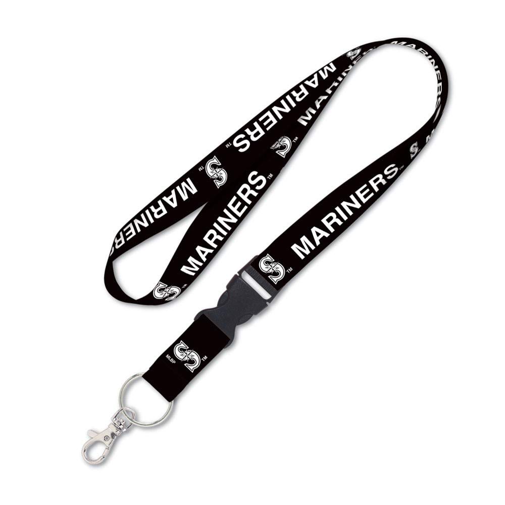 WinCraft Seattle Mariners Blackout Lanyard with Detachable Buckle 1"