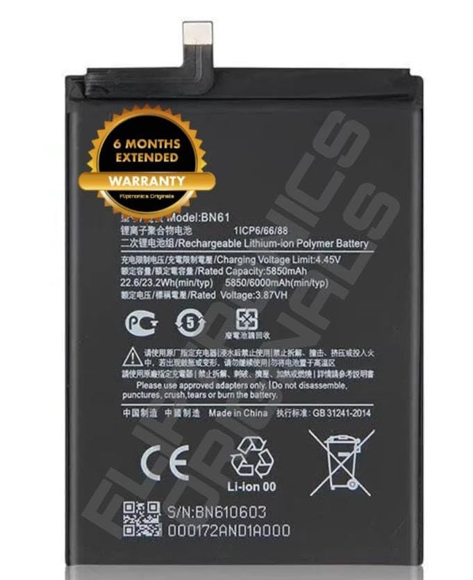 Image of BN61 Battery for Xiaomi Poco X3 MZB07Z0IN Battery with 6 Month Warranty**** (U41)