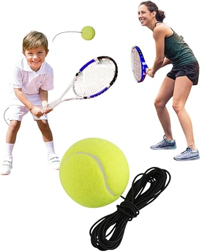Miniatura 3 de Entrenador de tenis Dispositivo de práctica de tenis, pelota de entrenamiento de tenis con cuerda para entrenador de tenis solo, principiante,