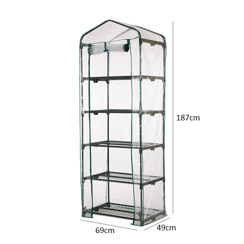 Housse De Rechange Serre 3 Niveaux - Film PVC Transparent Pour Serre à 2/3/4/5 Niveaux, Intérieur Extérieur, Sans Cadre