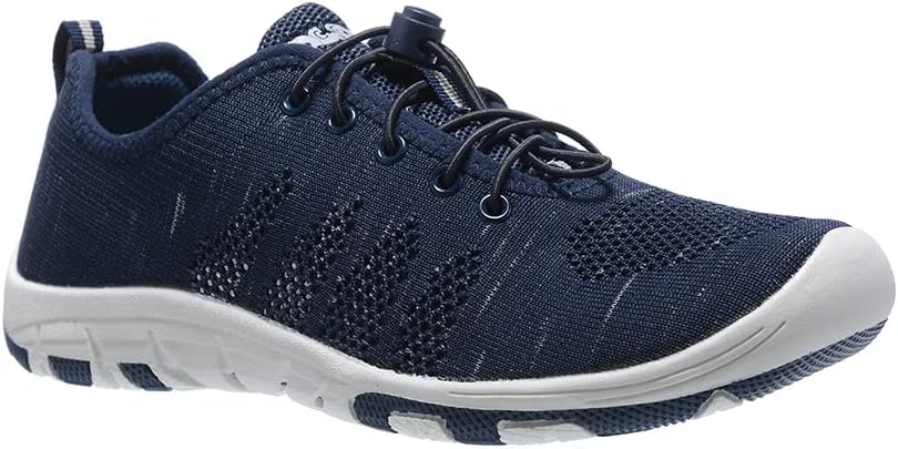 RocSoc Men's Summer Barefoot Woven Fabric Water Sport Aqua Shoes | Breathable, Speed Laceup, Quick Dry Athletic Beach Footwear for Kayaking Fishing Driving Yoga Walking