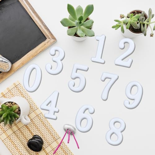 Image of opasyo 30 Pieces Mailbox Numbers for Outside 2 inch 0-9 Self-Adhesive Mail Box Numbers,3D Gold House Numbers for Mailbox, Apartment, House, Trash Bins,Office Hotel Room (White, 2inch)