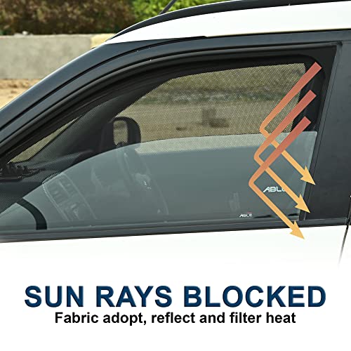 Image of Able Sporty Car Magnetic Sun Shade Curtains with Zipper for Maruti Vitara BREZZA Old Set of 4 Pcs