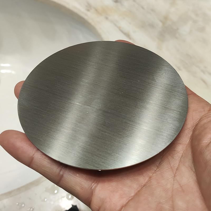4 Piece/1 Piece 304 Stainless Steel Circular Plate Flat Brushed Metal Polished Board Round Sheet Plates Laser Cutting Sheet (1 Piece-2.5X300MM)