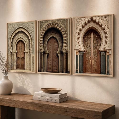 Image of kotart Traditional Indian Wall Art Paintings | Wall Posters With frames | Framed Painting for Living Room Home Room Bedroom Office Decor Set of 3 (20x30 Inch)