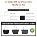 KESOIL Fit Longchamp Organizer Insert, Zipper Long Champ Le Pliage Bag Organizer Insert with Cup Holder, 9 Compartments,Large/Black