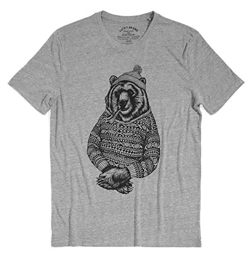 Lucky Brand Men's Bear Winter Sweater Cabin Tee