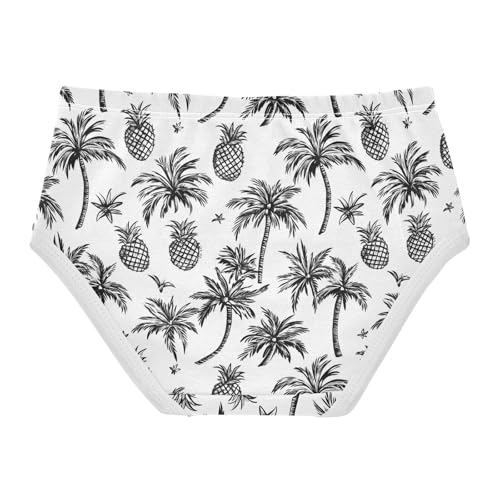 Girls Underwear Soft Cotton Black White Pineapple Kids Panties in Sizes 2/3t, 4t, 5t, 6 and 82