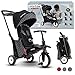 smarTrike STR5 - Triciclo pieghevole per bambini con Certificazione Passeggino per 1,2,3 anni, triciclo a vari passi 7 in 1, colore: Nero/Bianco