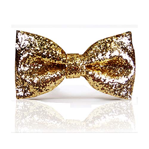 Glitter bow tie, gold glitter pre-tied bow tie, glitter bow tie for men, gold glitter bow tie for men, bow tie for men, Dream Up Idea