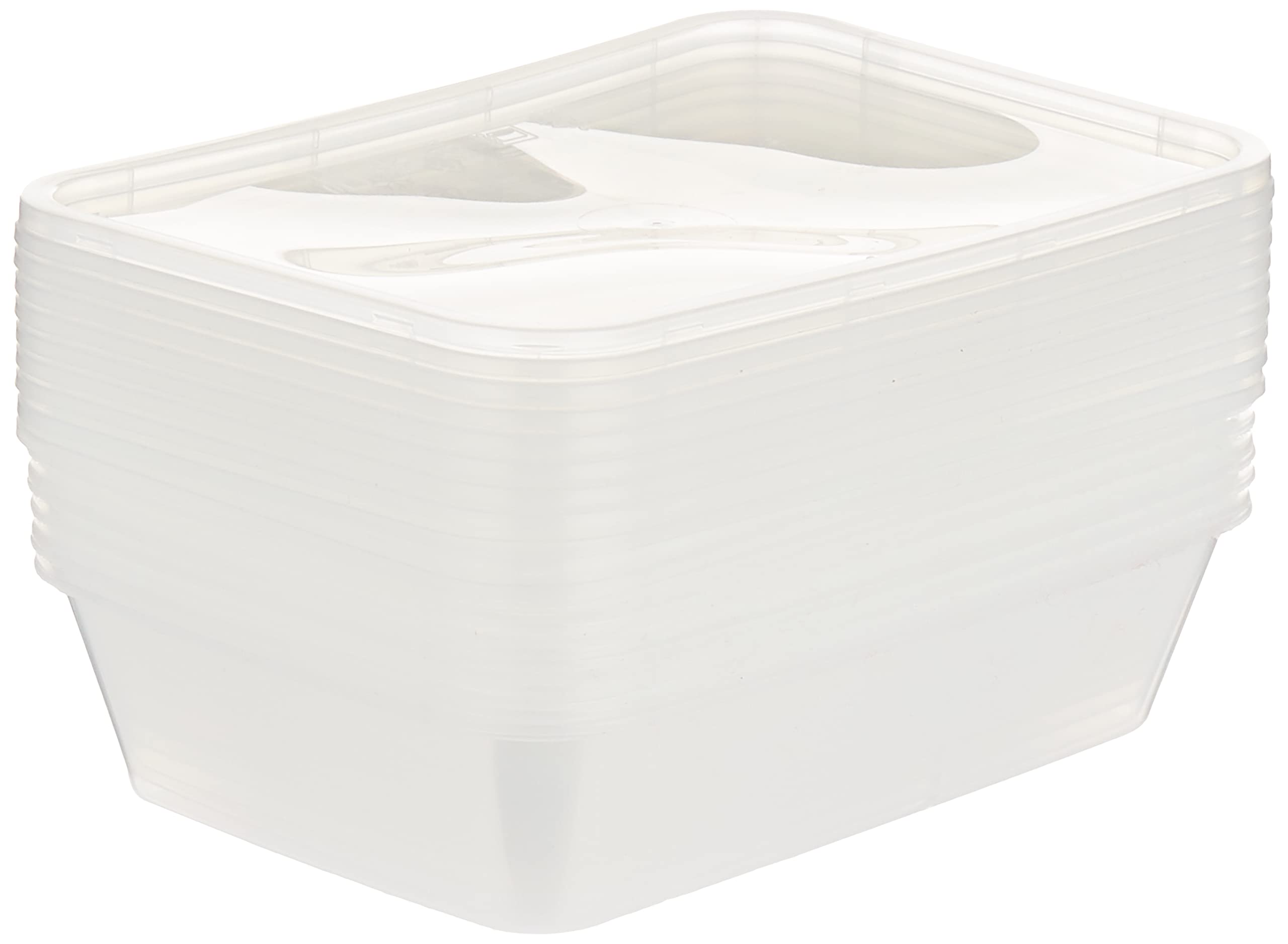 Al Jaleeb Microwave Container 10-Pieces, 650 ml Capacity