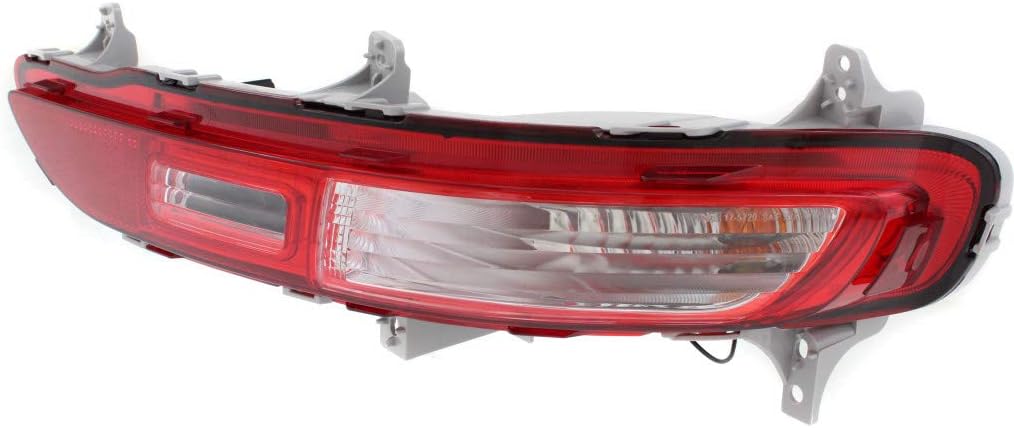 CarLights360 For Kia Sportage Tail Light 2017 2018 Passenger Side Rear Inner Clear & Red Lens DOT Certified For KI2883100 | 92406 D9200