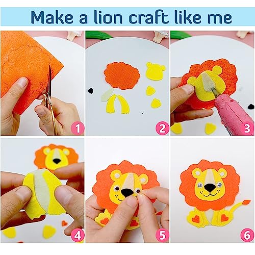 Image of Lakeer A4 Felt Sheets 29.7cm X 21cm Set 10 Orange Colour 1mm Thickness for Kids School DIY Crafts Patchwork Embroidery Project.