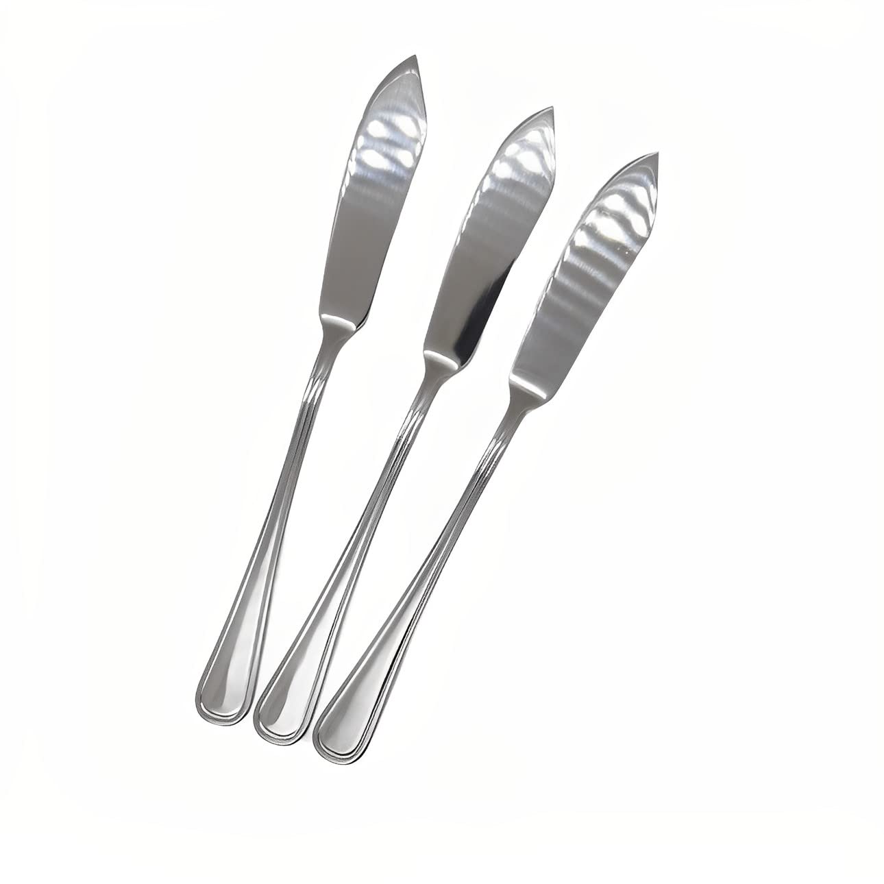 PLUS HOME PALAS PESCADO 3 UNIDAD 21x2.2 Cubertería de acero inoxidablepara cocina,decoracion hogar, (PALAS PESCADO 21X2.2CM, Colección Elegance)