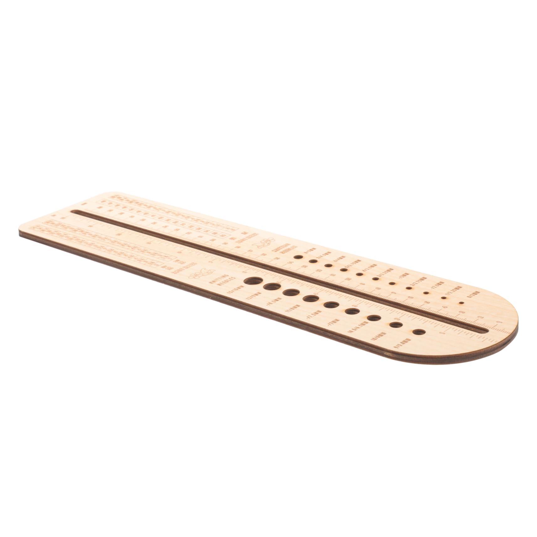 Tofficu 3 Piezas regla de crochet de madera devanadera aguja peso bloqueadores de calcetines marcadores de punto caso knitting needles tricotin reglas de tejer regla para crochet Beige