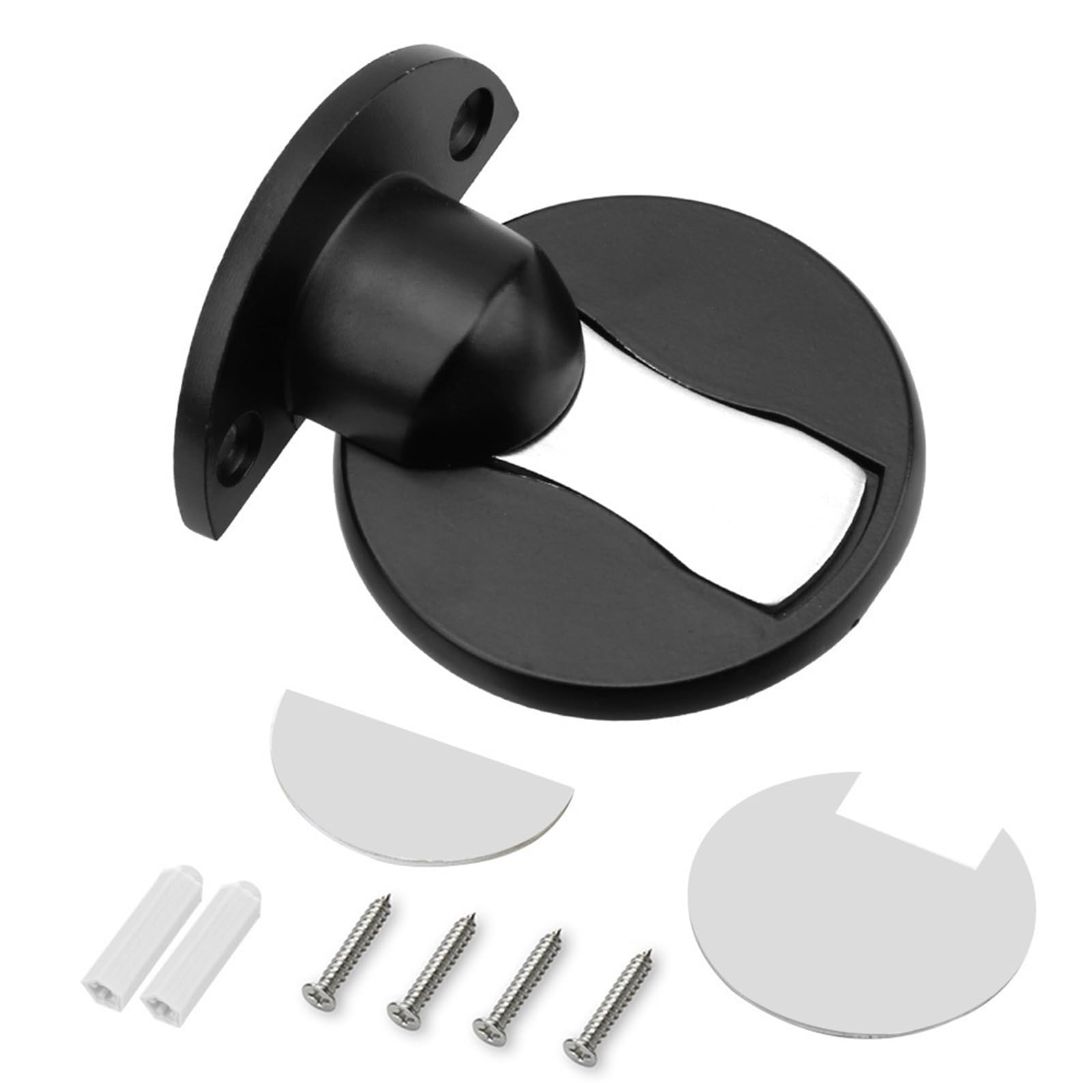 Iopklytf Black Door Stopper 304 Stainless Steel Magnetic Door Stopper