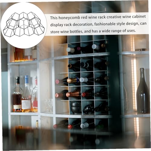 Portabotellas de vino negro ROMISBABA 7 huecos compacto miniatura 4