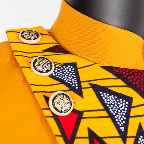 African Couple Matching Clothes Dashiki Women Print Dresses Bazin Riche Men 2 Pieces Suit Jacket and Pant Sets3