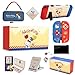 Kuitmor Switch保護ケース 10点セット Switchカバー　スイッチアクセサリ（収納ボックス、ゲーム機カバー、ゲームカードケース、スクリーンプロテクター、アナログスティクカバー）友達 誕生日 ゲーム好み プレゼント