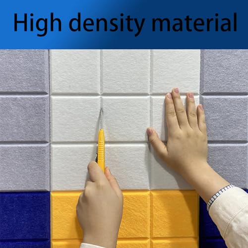 Panel Acústico Auto-Adhesivo, Paneles de Absorción Acústica de Alta Densidad para Prevención de Incendios miniatura 4