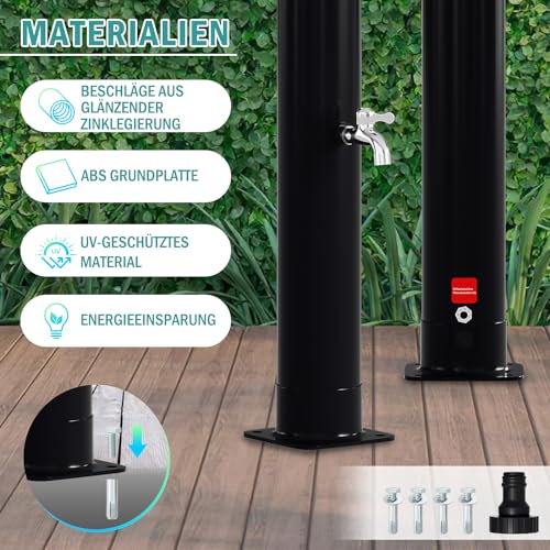 Einfeben 20L PVC Gartendusche mit Fußdusche