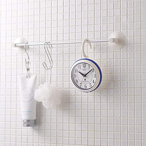 Reloj de pared analógico Rhythm 4.6 in plástico azul miniatura 7