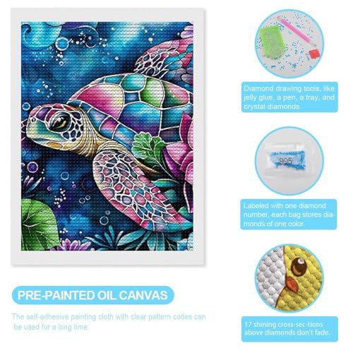 Kit peinture diamant 5D verre teinté moderne pour adulte 30x40 cm