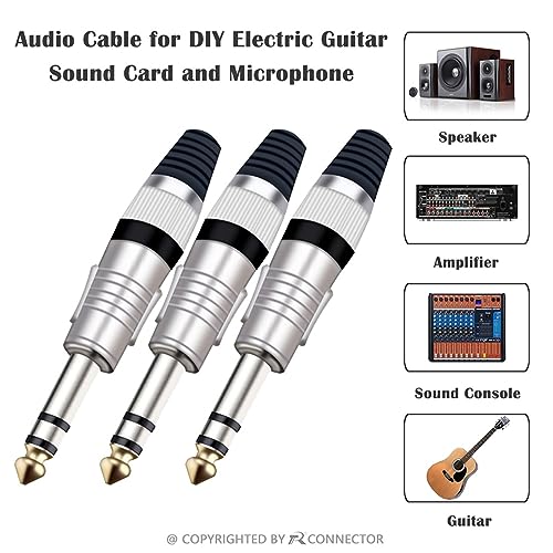 Prise microphone Jack 6.35mm pour réparer et assembler vos câbles audio abîmés - 4