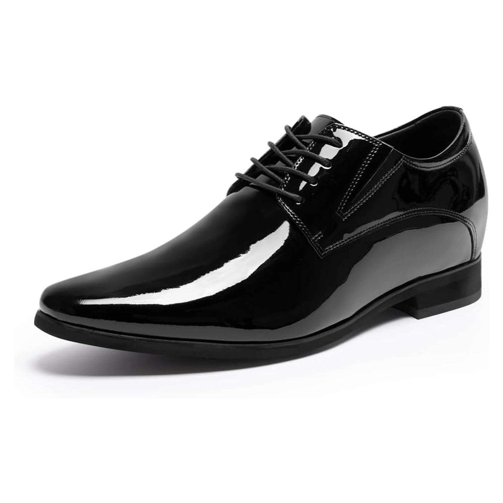 CHAMARIPA Elevator Shoes for Men Derby Oxford Dress Shoes Black