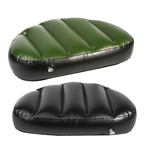 Samfox Inflatable Seat, Premium PVC Green Fishing Boat Inflatable Cushion Boat Seat for Outdoor Camping