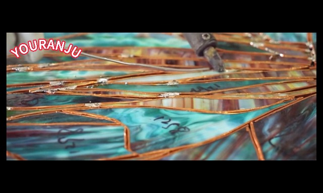 Amazon.com: YOURANJU Square Stained Glass Window Hanging Handmade