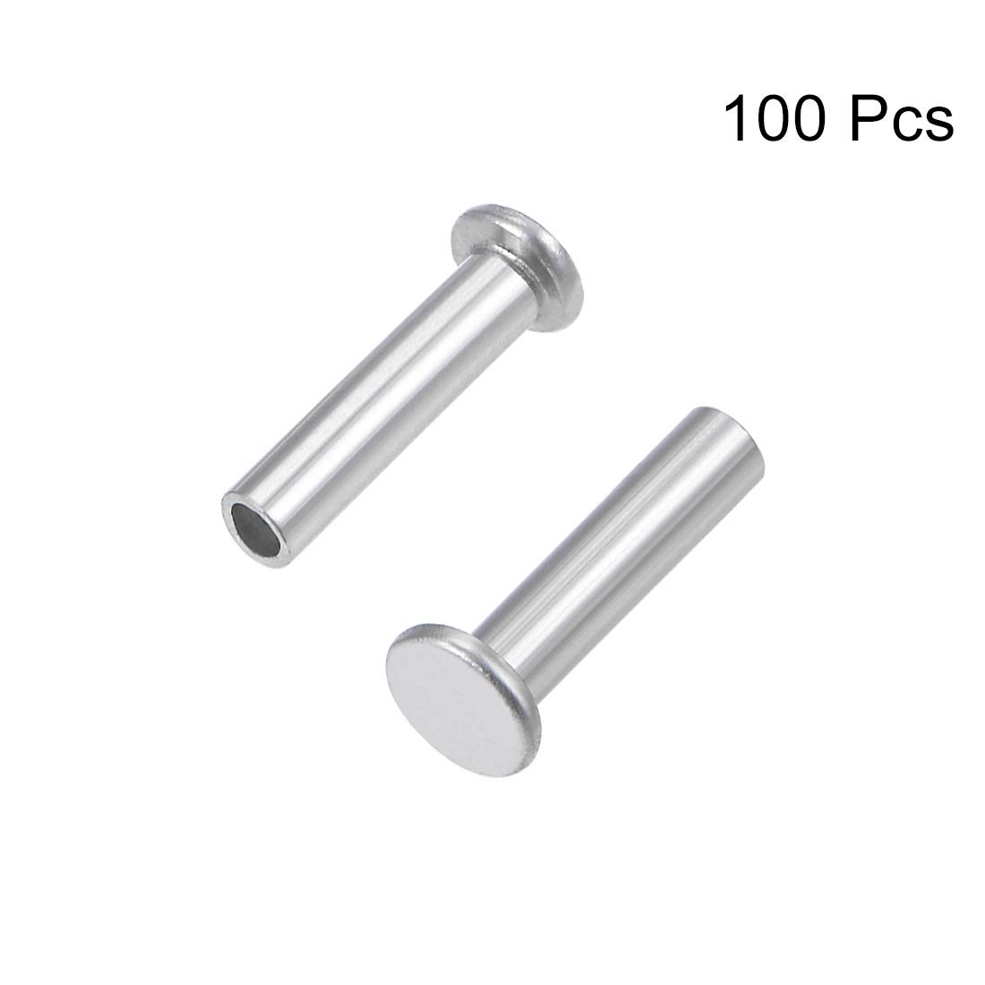 Aluminum Rivets - 100 Pack Semi-Tubular Rivets -3