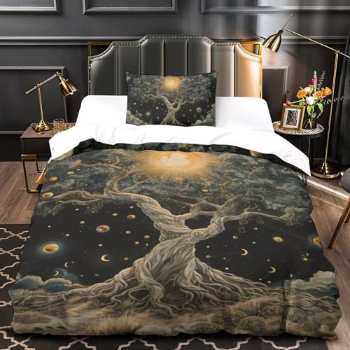 Housse de couette Arbre de Vie 3D en microfibre premium 2Pcs - 4