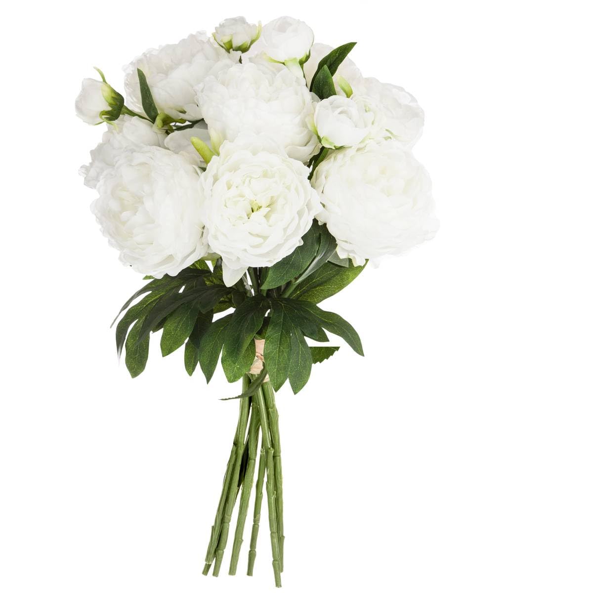 Peonías blancas de 50cm para decorar mesas de salón y centros de boda
