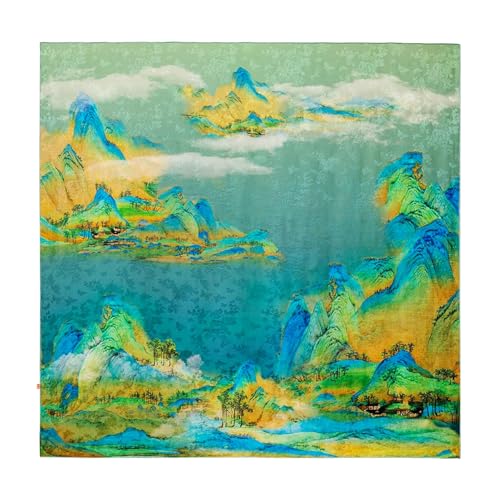 Foulard carré en soie double face fini les envers ternes