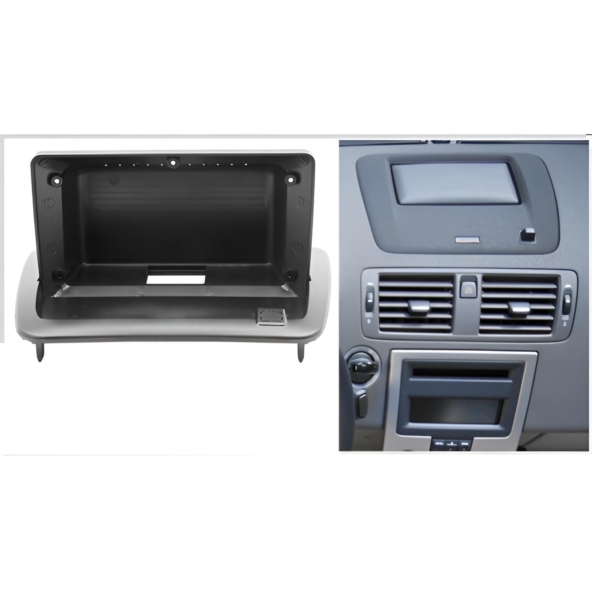Sound-Way 9-Inch Glossy Black Car Radio Installation Kit | Fascia Frame, ISO Cable, CAN BUS & Antenna Adapter