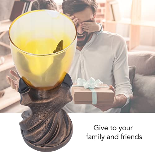 Jwthee Taça de mão de caveira, taça de vinho de mão de dragão 3D cálice cálice de mão única cálice d