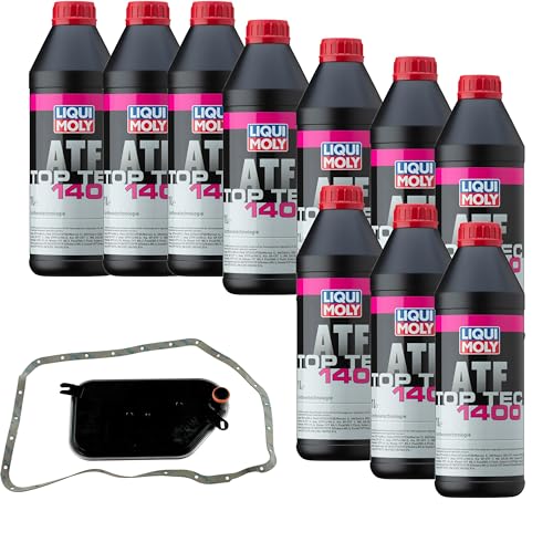 Preisvergleich Produktbild Automatikgetriebe Ölwechsel Satz Getriebeölwechselsatz mit 10 L Top Tec ATF 1400 Automatikgetriebeöl + Getriebeölfilter