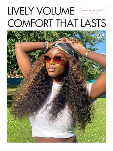 Image of LUVME HAIR 7x6 HD Lace All-Day Comfort Wig PartingMax Lace Wigs Water Wave Curly Lace Front Wigs Human Hair Pre Cut Plucked Lace Frontal Glueless 18 Inches Hlighlight Color