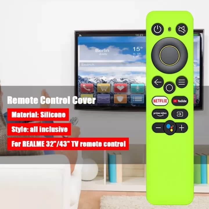 Image of Silicone Remote Cover for Realme Smart LED TV Remote with Netflix Prime Video and YouTube Function Realme TV Remote Case with Lanyard - Anti Lost (Remote Not Included)